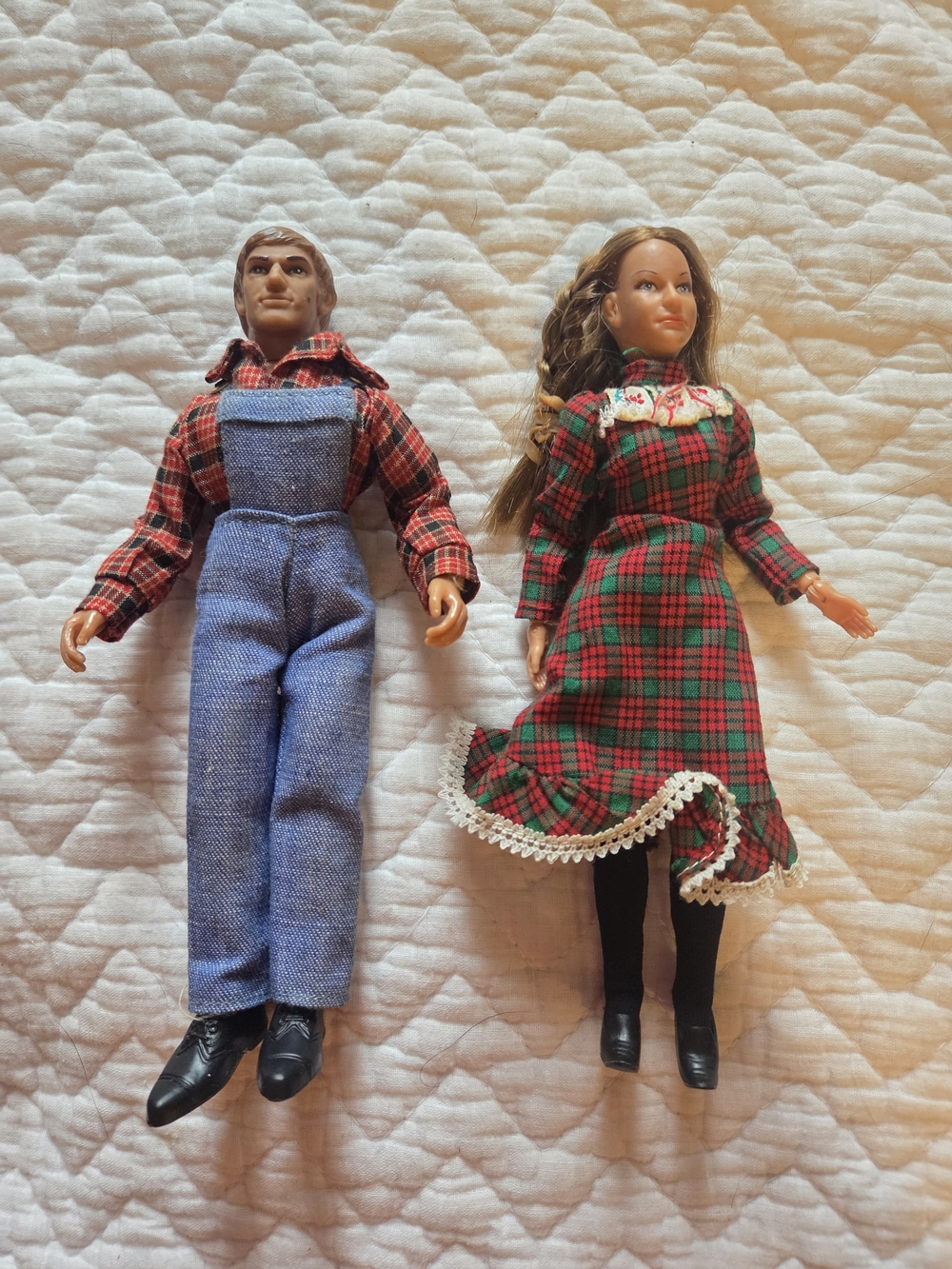 Vintage Mego 1974 The Waltons Mom/Pop 8" Poseable Figures/Dolls